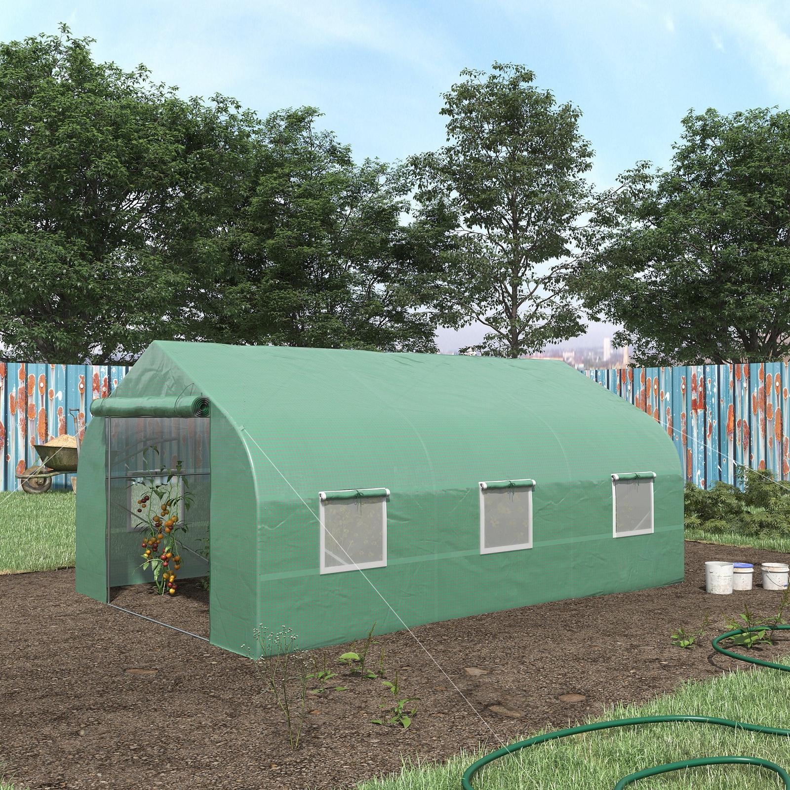 Greenhouse 12' x 10' x 7' Large Portable Walk-in Hot Green House Plant Gardening gallery