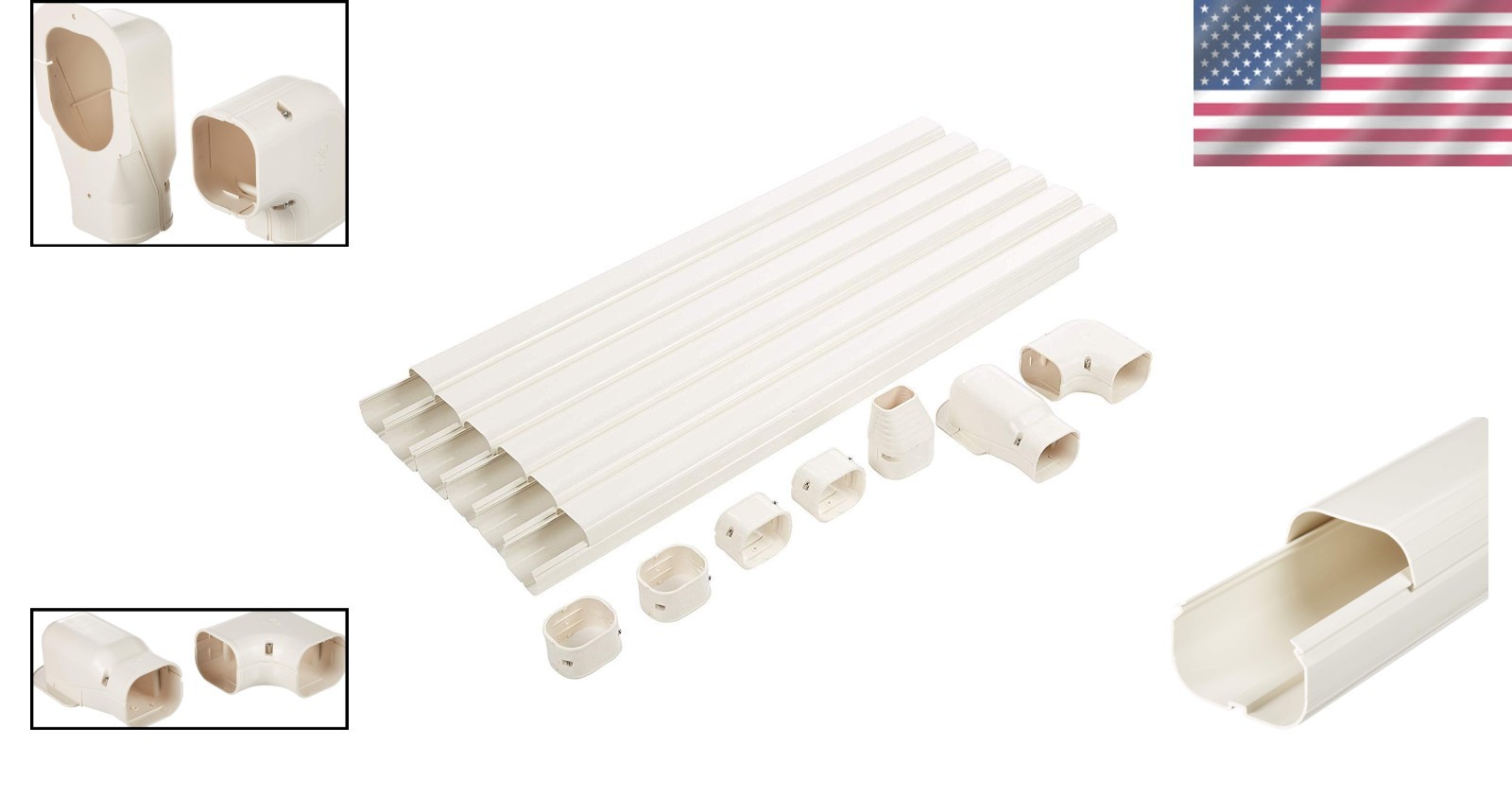 Weather-Resistant Mini Split Line Set Cover 20 Ft. gallery