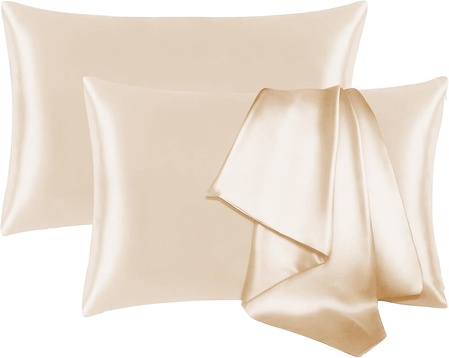 100% Mulberry Silk Pillowcase 25 Momme - Hair & Skin Friendly, Hidden Zipper gallery