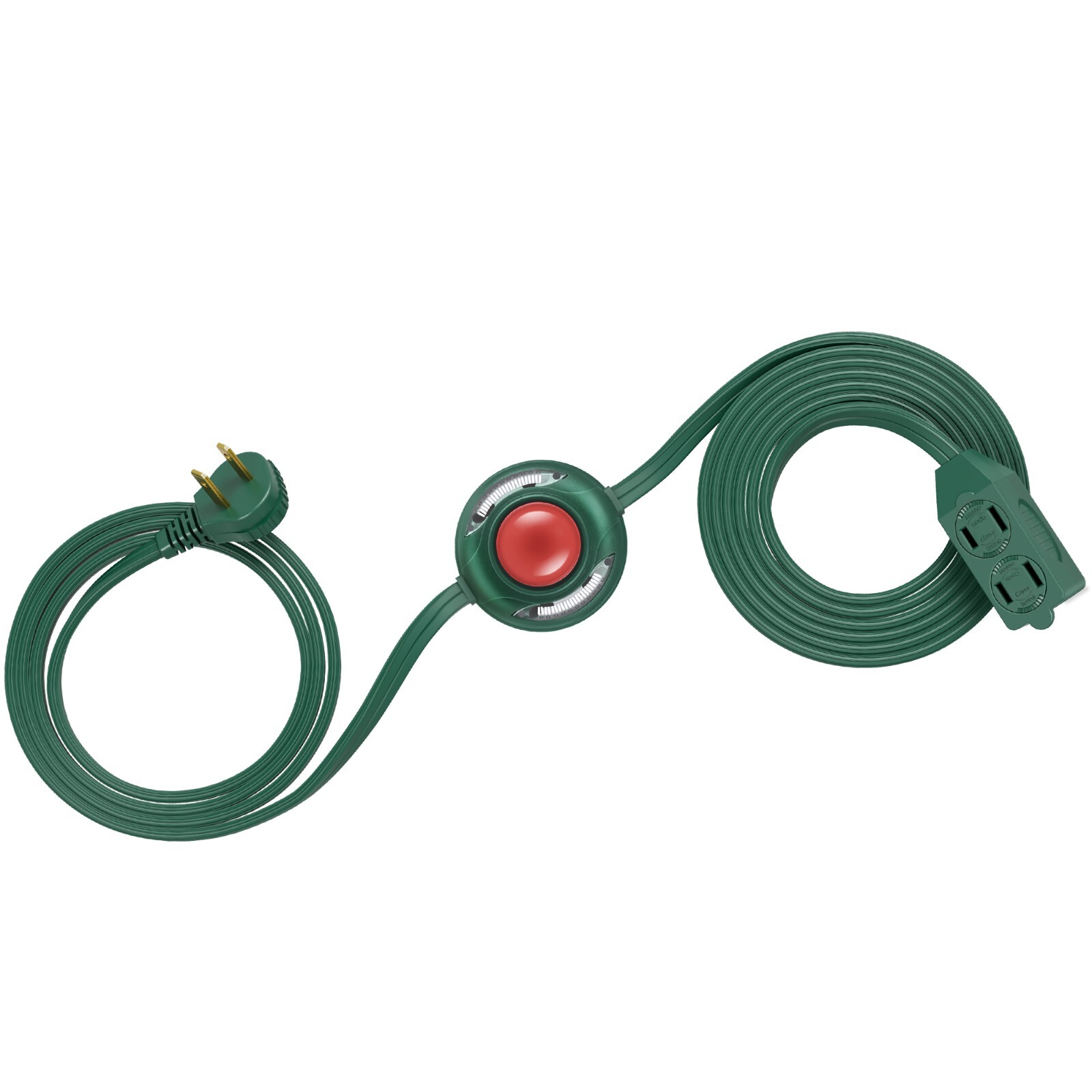DEWENWILS 12 FT Extension Cord with ON/Off Foot Switch Flat Plug 2Prong 3 Outlet gallery