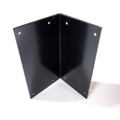 Heavy Duty Steel Corner Angle Support Bracket 4″W x 8″L Powder Coated Black NEW!