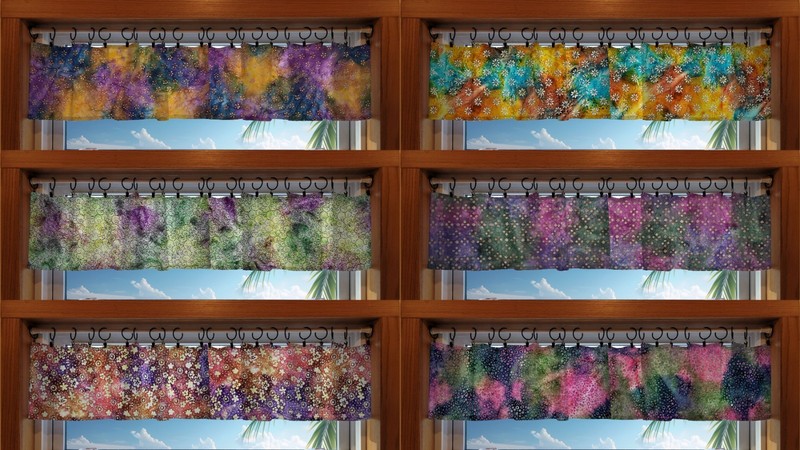 Batik Tie Dye Ring Top Valances or Curtains gallery