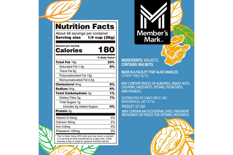 Member's Mark Natural Shelled Walnuts 3 lbs Fresh, Crunchy, Healthy gallery