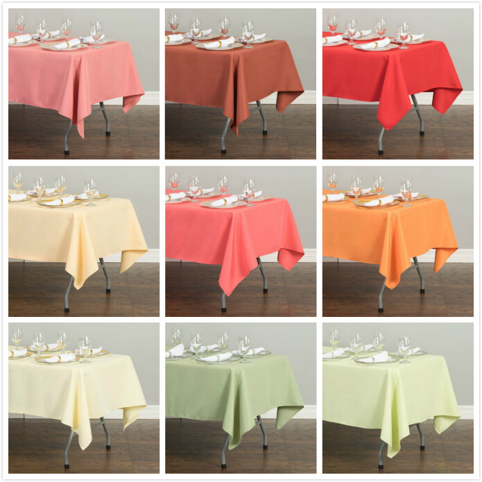 1/10PK LinenTablecloth 60 x 126 in Polyester Tablecloths for Wedding Event Party gallery
