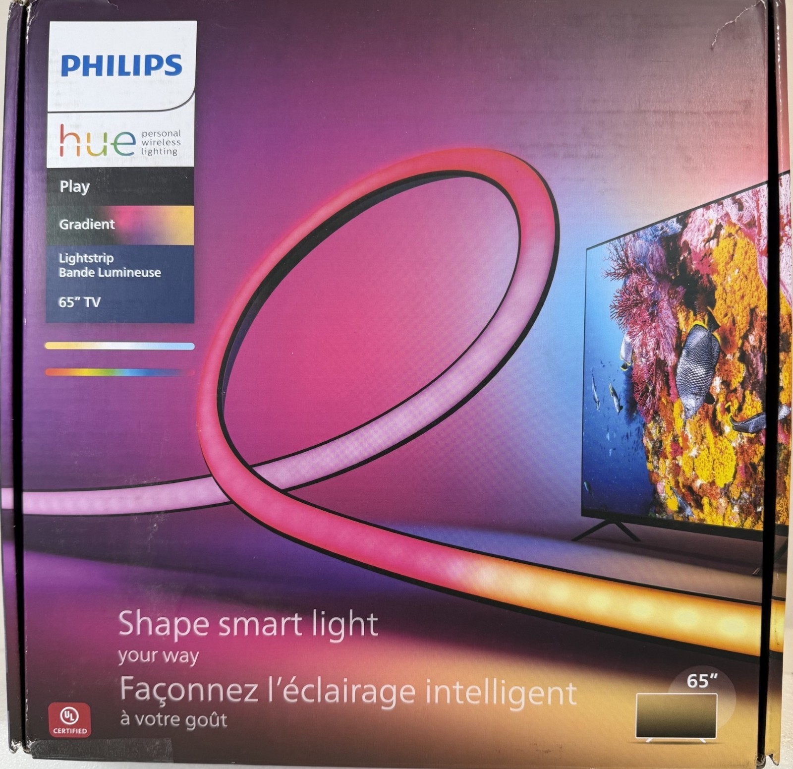 Philips Hue Play Gradient 560417 65" Color-Changing LED Lightstrip -missing tape gallery