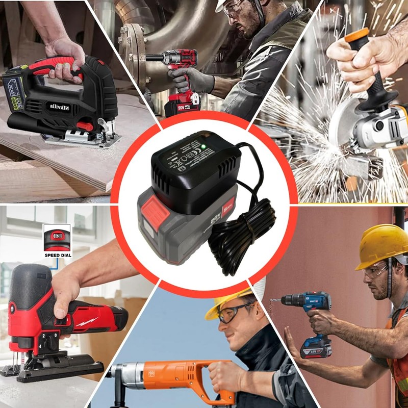 for Hyper Tough 20V 2A LithiumIon Battery Fast Charger with LED Indicator Lig... gallery