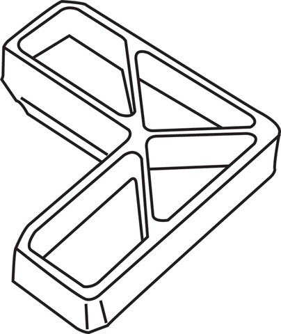 Brixwell 90-503p Inside Corner Plastic for 1in Frame
