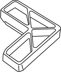 Brixwell 90-503p Inside Corner Plastic for 1in Frame