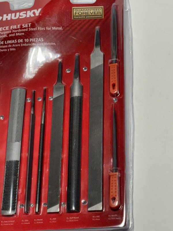 Husky Multi Purpose File Rasp Set Hardened Alloy Steel Plastic Handle 10 Piece gallery