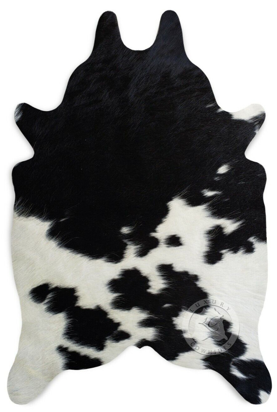 Real Small Cowhide Rug Black and White - Size 24"x35" gallery
