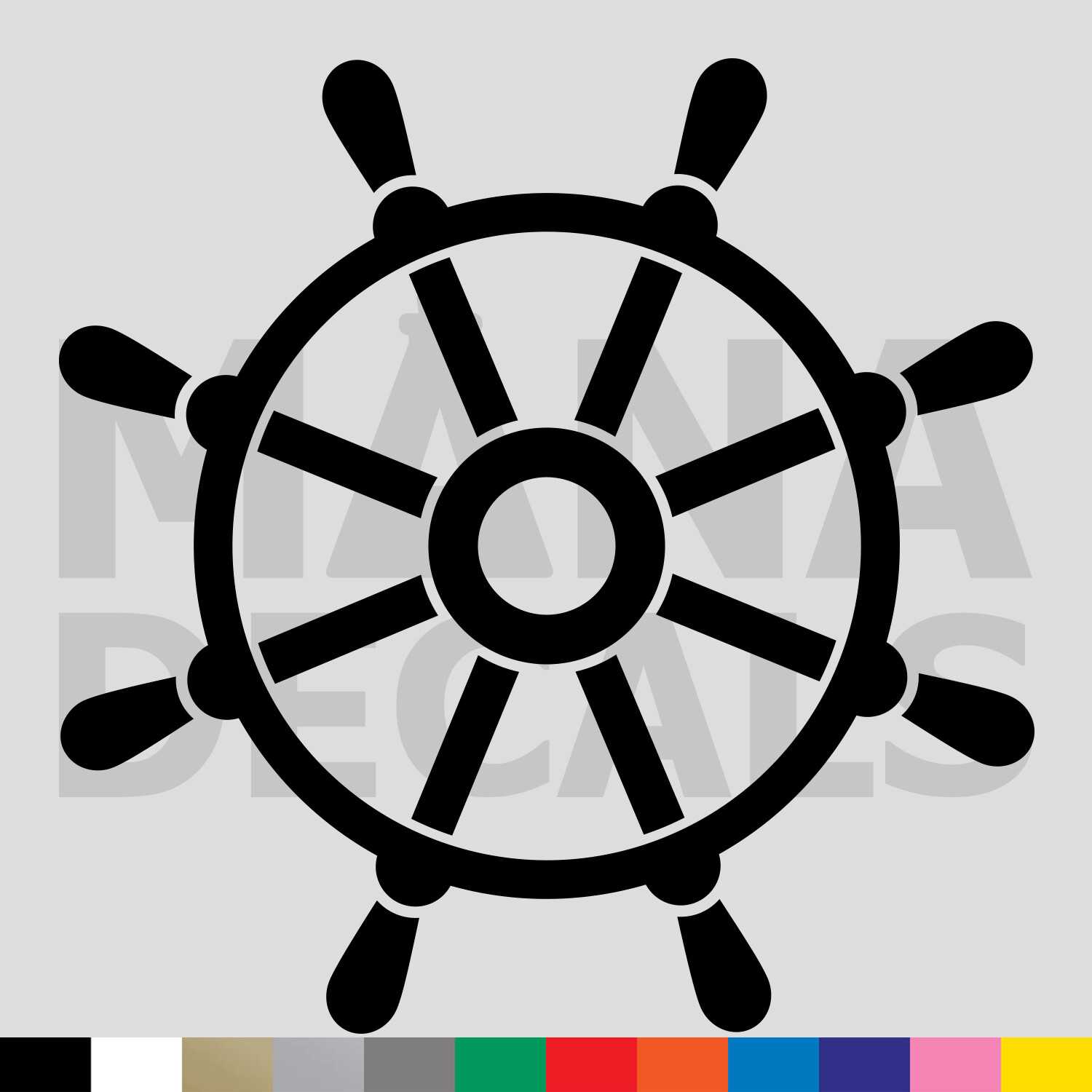 Ship Helm Vinyl Die Cut Decal Sticker - Nautical Boat Wheel Sea Pirate gallery
