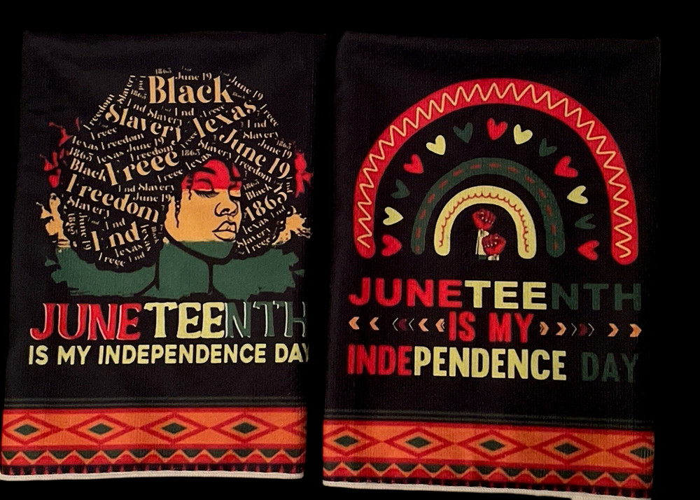 Juneteenth Celebration Kitchen Towels 18x26" Polyester Dish Cloths Independence