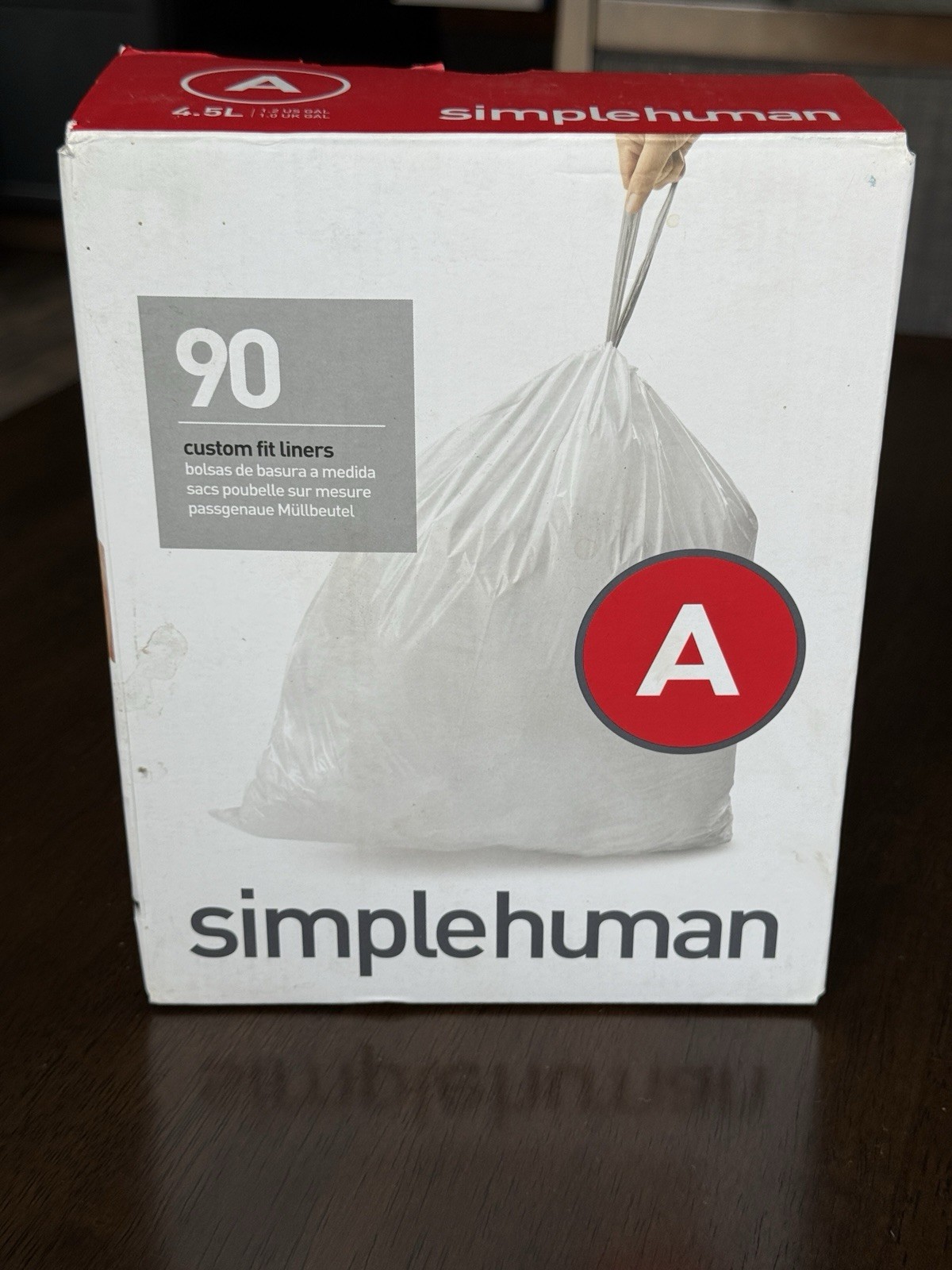 Simplehuman Code A Custom Fit Liners Trash Bags - 90 Count - 4.5 Liter / 1.2 Gal gallery