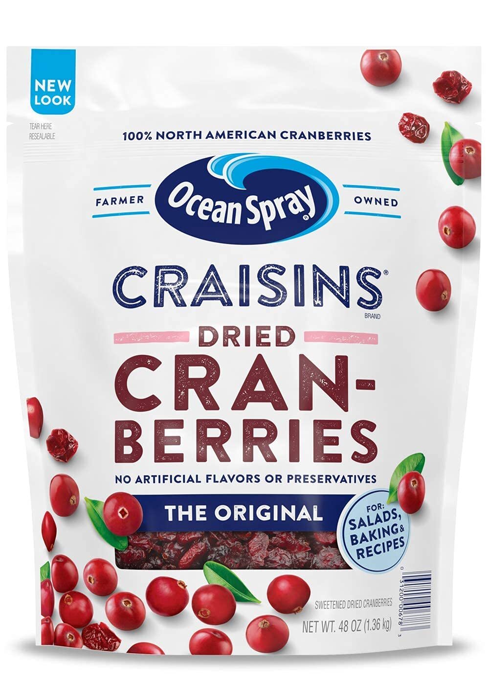 Ocean Spray Craisins Dried Cranberries Original 48 Ounce gallery