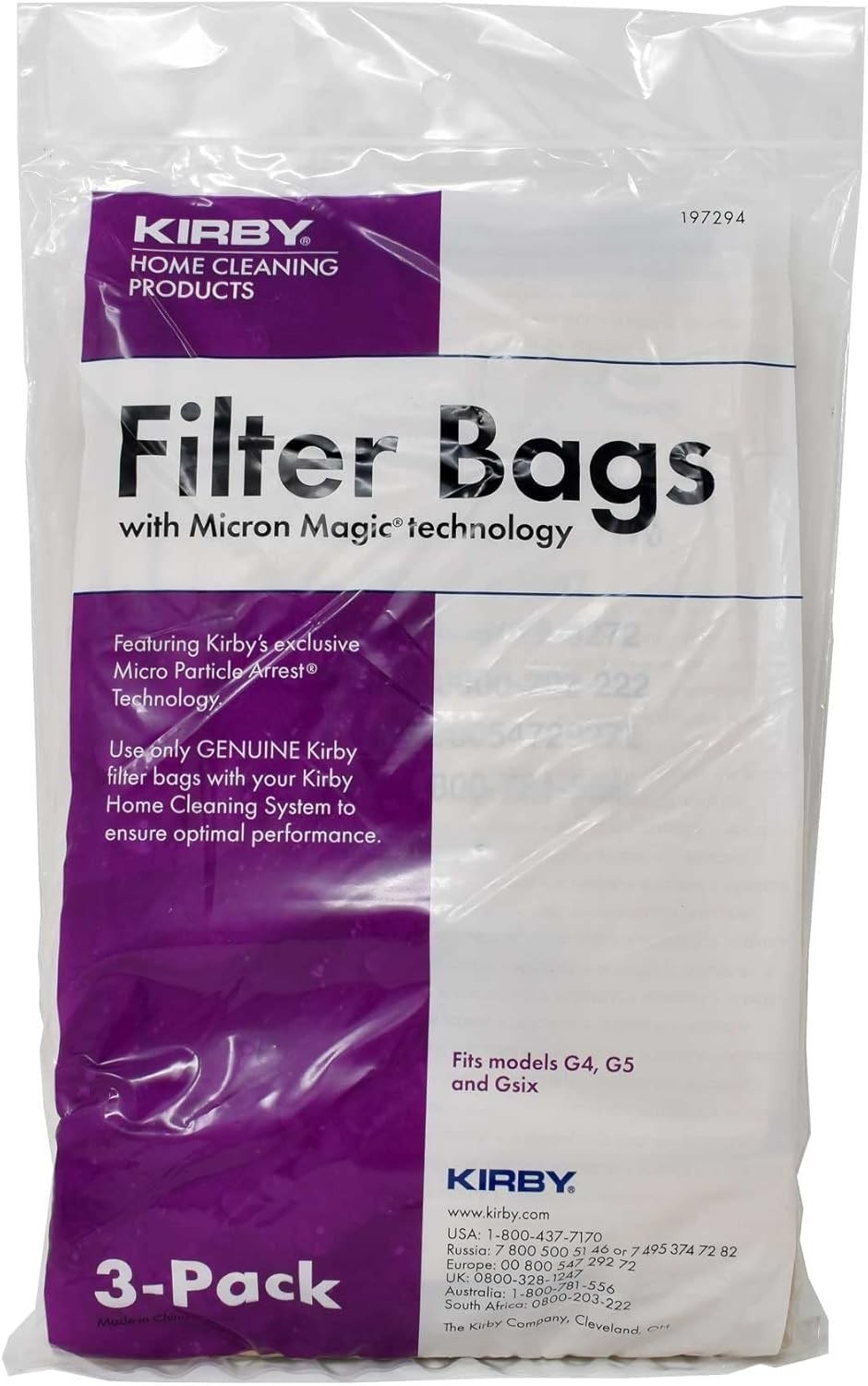 Durable 3-Pack Kirby Micron Magic Vacuum Bags - Optimal Filtration for G-Series gallery