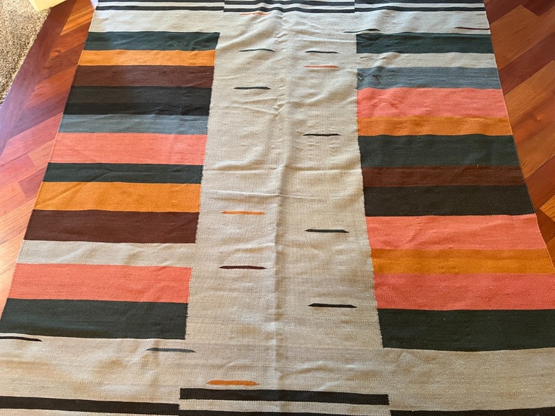 CB2 Crate & Barrel Gradient Grey Wool Rug 6'x9' gallery