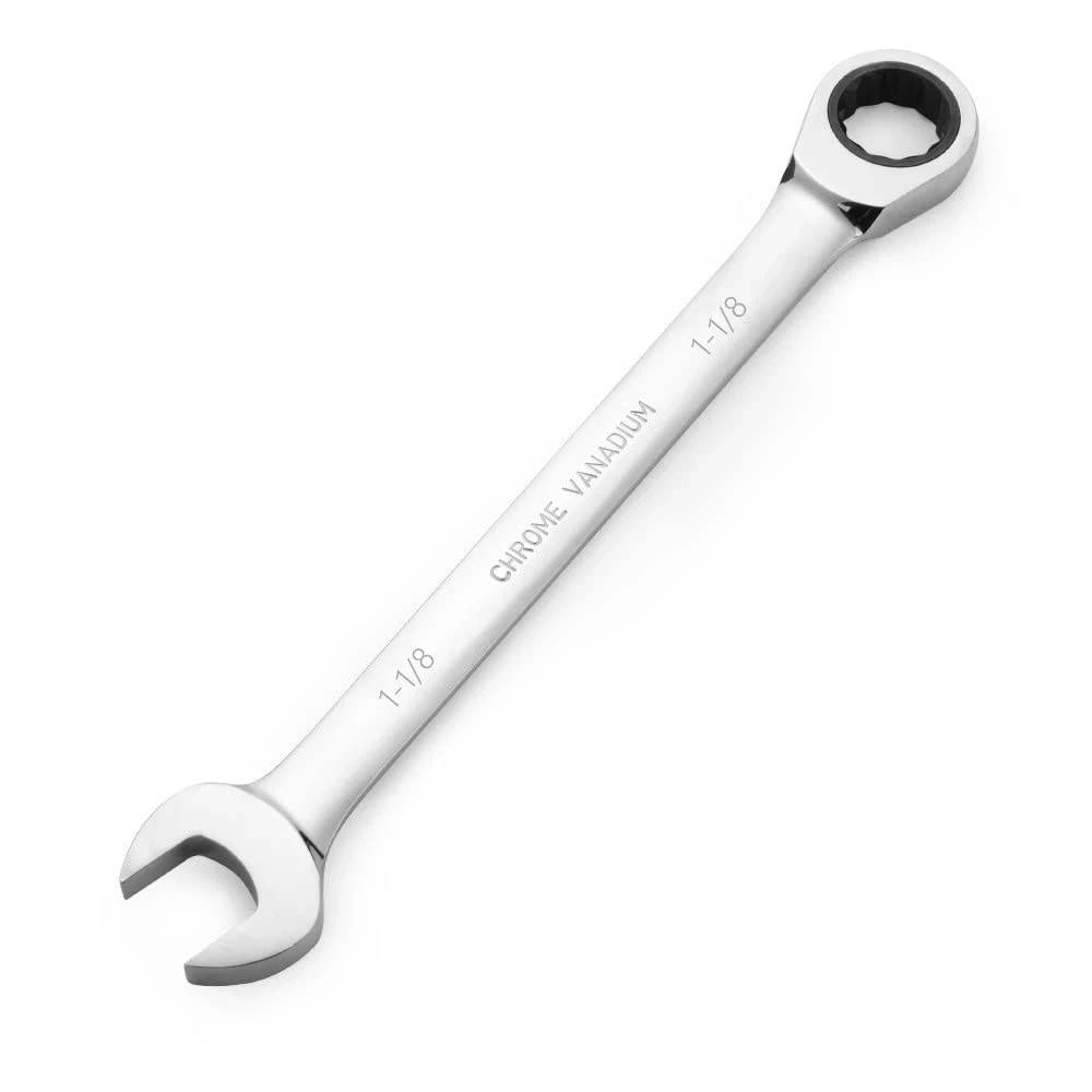 1-1/8 Inch SAE Geared Wrench 72-Tooth Ratcheting Combination Wrench Spanner gallery