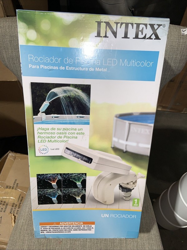 Intex MultiColor LED Above Ground Pool Water Sprayer Accessory - (28089E) gallery