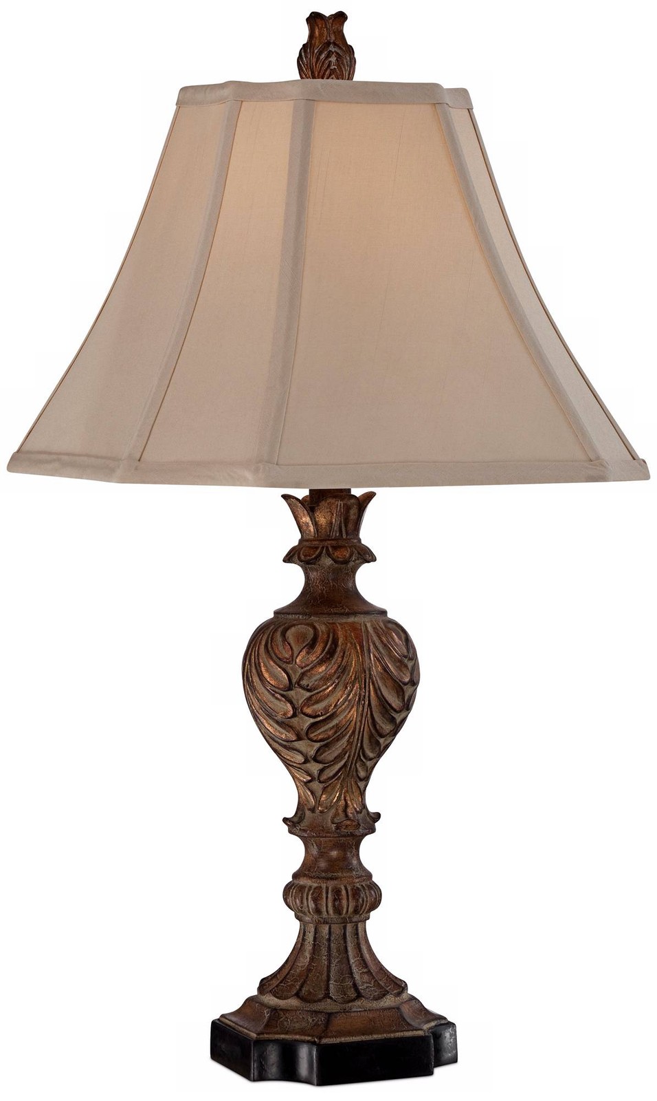 Regio Traditional Table Lamp 25 1/2" High Carved Brown for Bedroom Living Room gallery