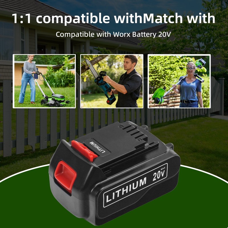 2-Pack 7.0Ah LB2X4020 Replacement for Black and Decker 20V Battery LBXR2020 gallery