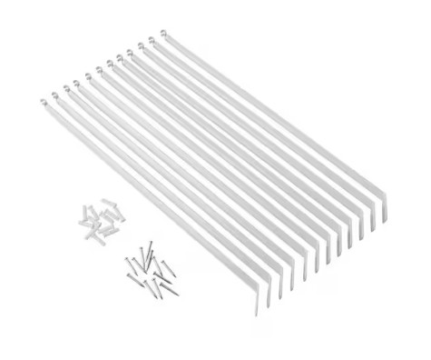 Everbilt 16" Shelf Support Brackets Steel White Closet Shelving 12 Pack 90183 gallery