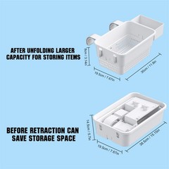 Pool Shelf Set Pool Basket with Hooks Above Ground Pool Accessories (2 Sets) US