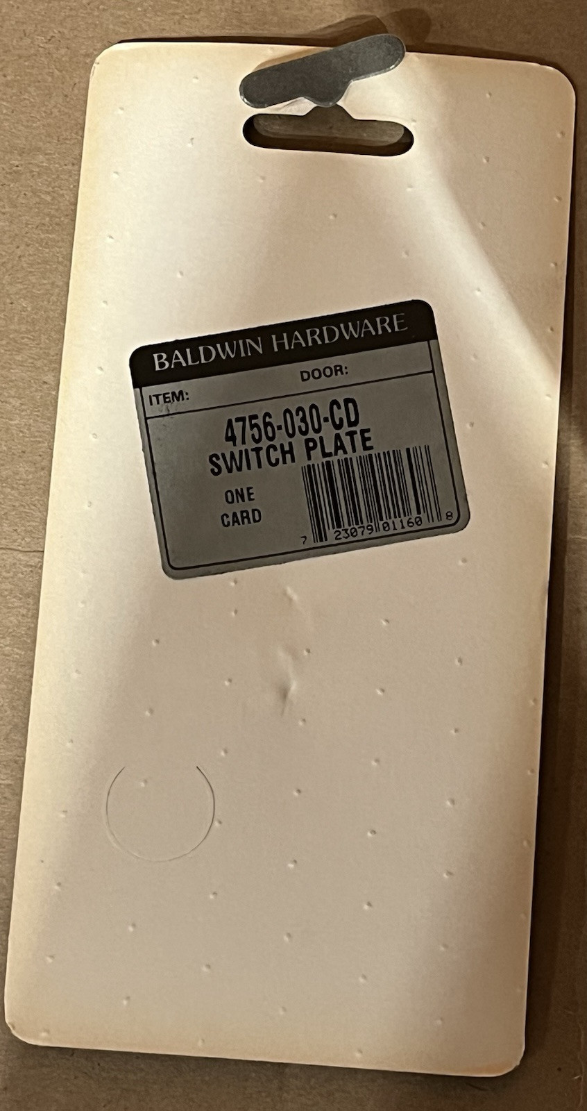 Baldwin Brass 4756-030-CD Single Switch Plate Cover Polished Brass Finish NOS gallery