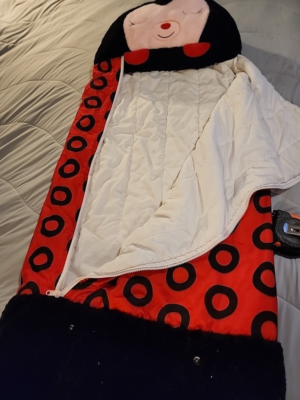 Happy Nappers Ladybug Pillow & Sleeping Bag 2-in-1 - Medium 54"x20" for Kids 3+ gallery