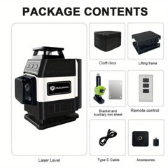 16Lines 4D Laser Level level Self-Leveling 360°Horizontal and Vertical Cross