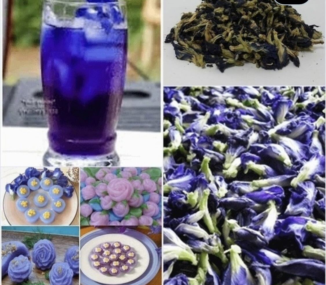 Butterfly Pea Flower Tea 100g - Ideal for 500 cups or more, Premium Dried Flower gallery