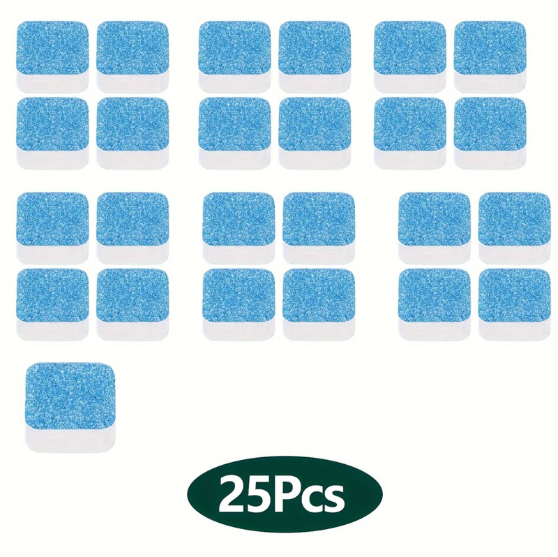 25pcs Washing Machine Cleaner Tablets Deep Cleaning Drum & Tub Lemon Scent - NEW gallery