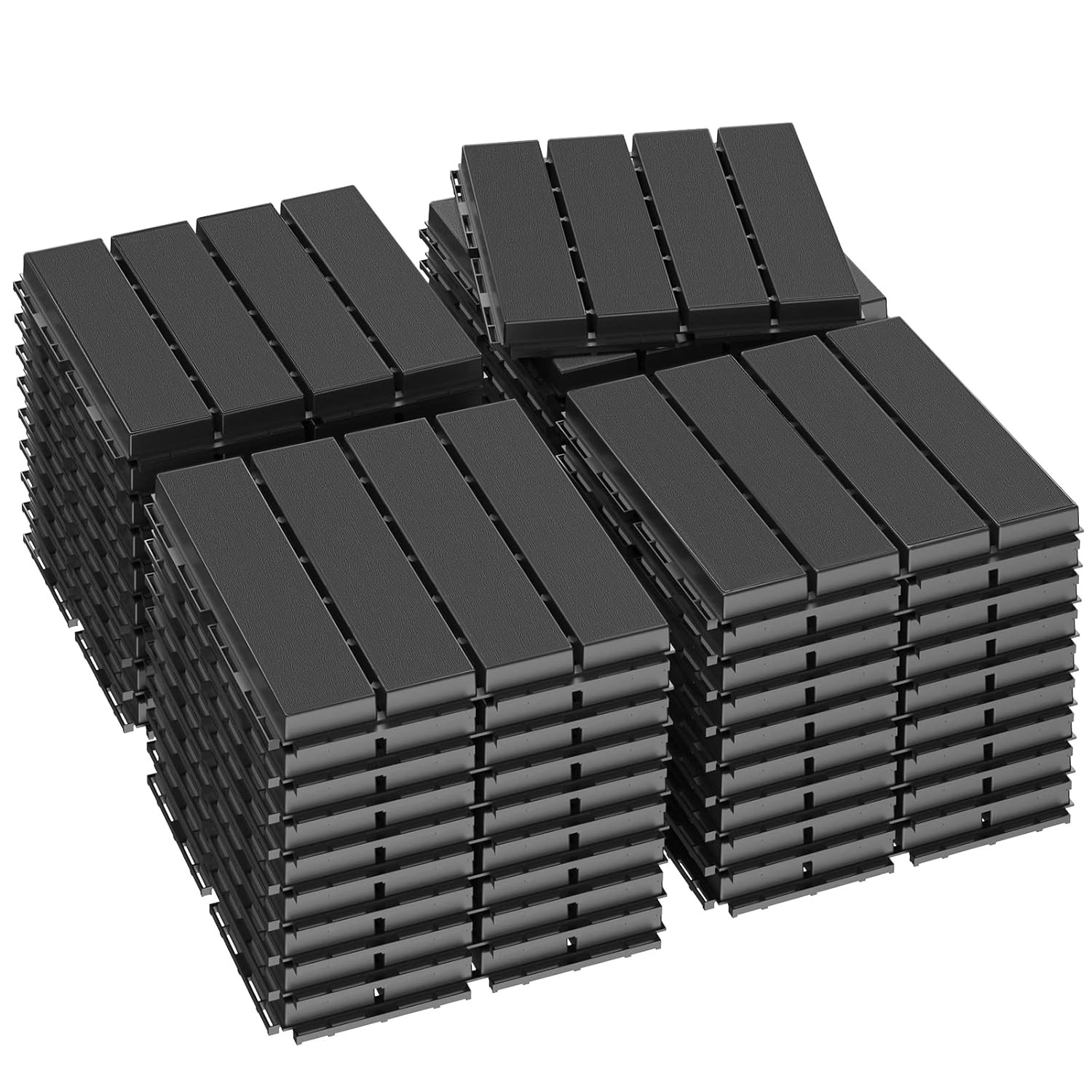 Goovilla Plastic Interlocking Deck Tiles, 36 Pack Balcony Flooring, 12"x12" Wate gallery