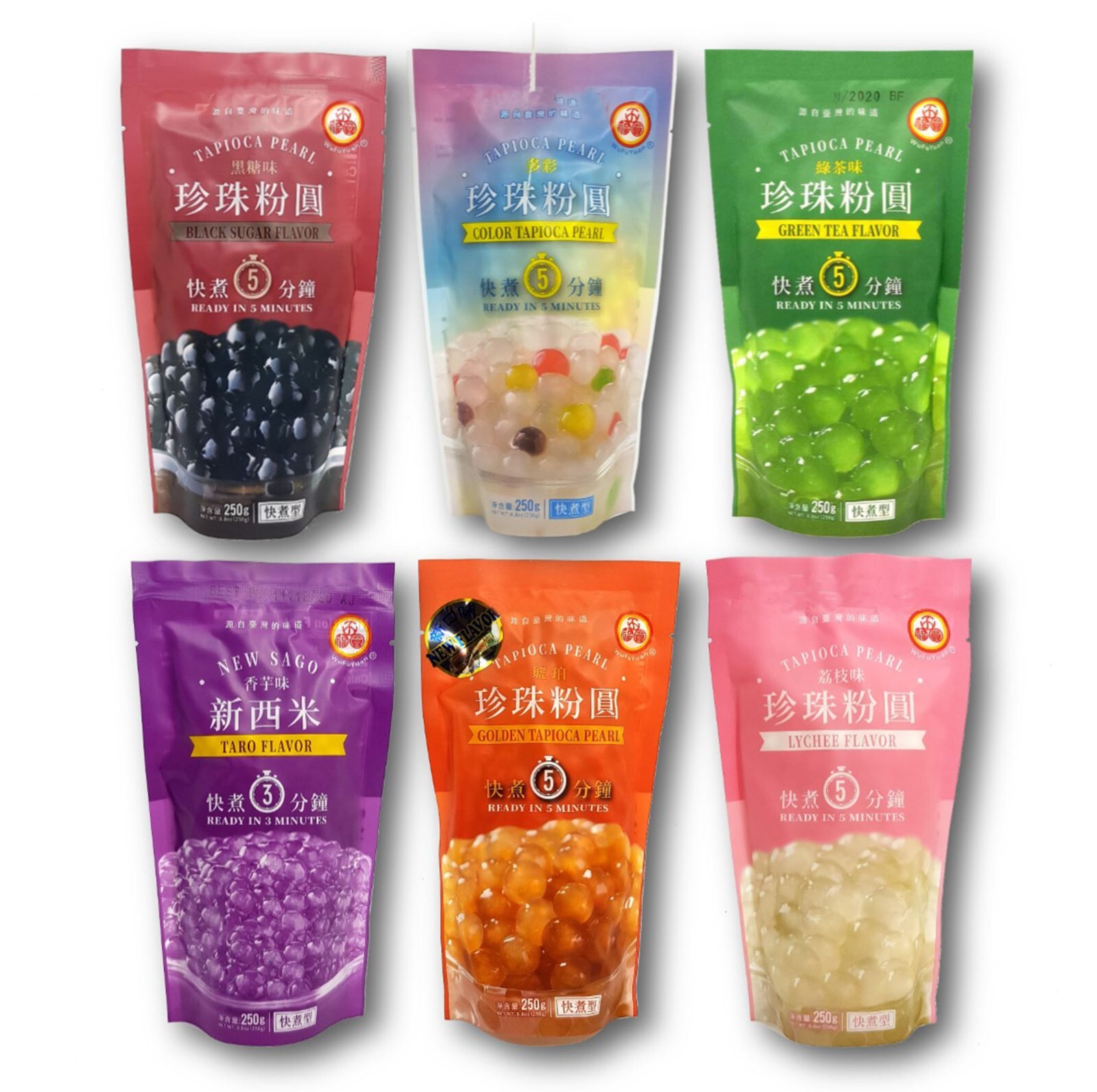 WuFuYuan Tapioca Pearls Boba Bubble Tea 6 Variety Flavors 8.8 Oz. Your Choice gallery