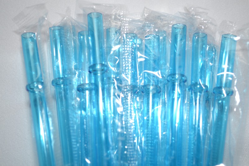 Reusable Straws Clear Solid Colors Plastic Acrylic 9” Rings BPA Free Sealed #2 gallery