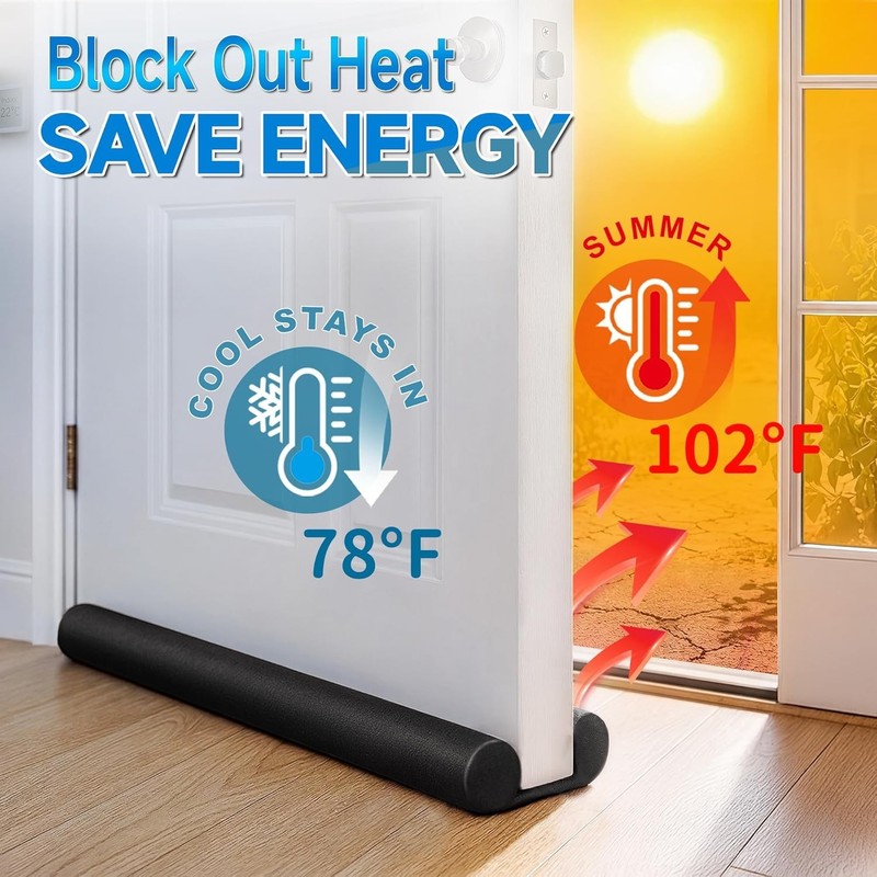 32-Inch Door Draft Blocker - Adjustable, Noise & Light Blocking Seal gallery