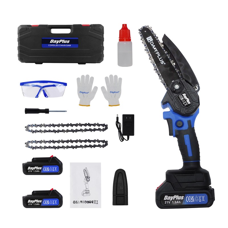 1000W Mini Electric Chainsaw Cordless Chain Saw & Rechargeable Battery + Chains gallery