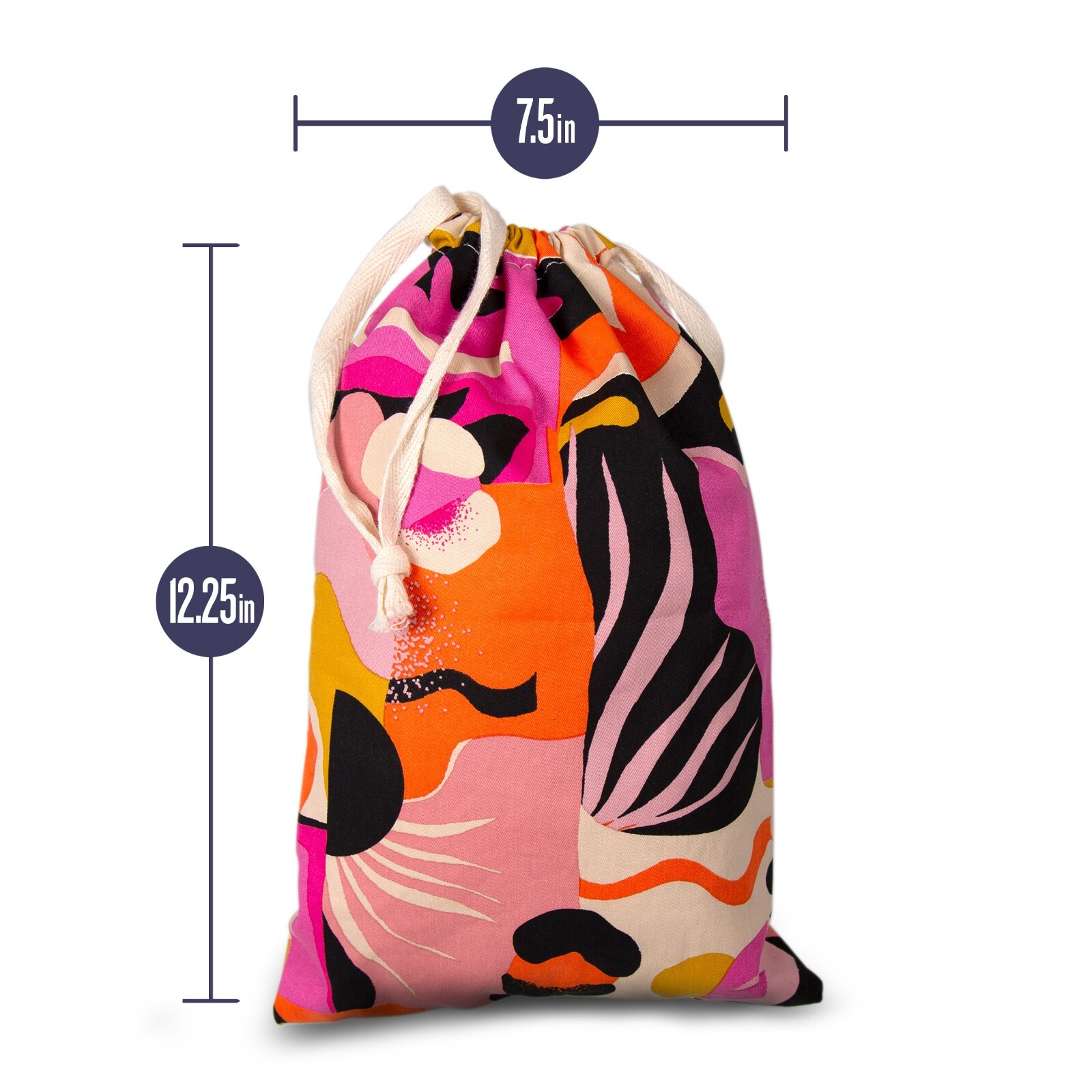 Blush The Collection Burst - Drawstring Safe Storage Travel Pouch 100% Cotton gallery