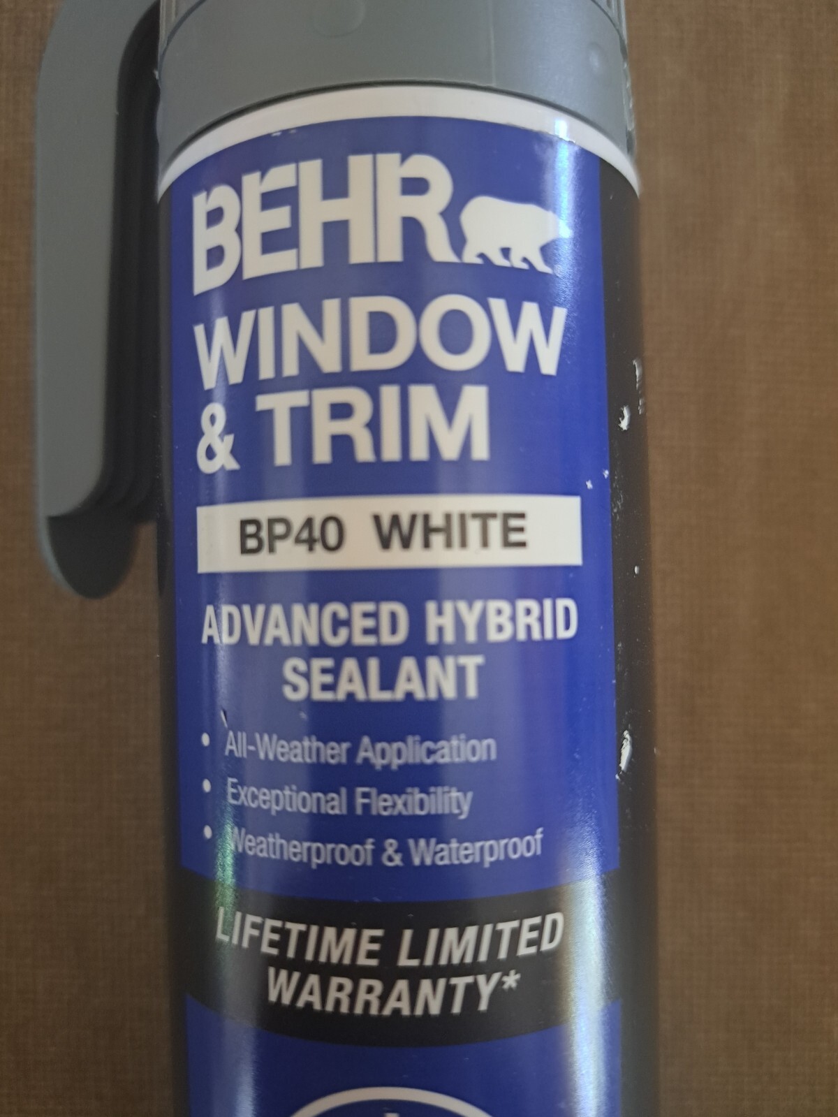 Window and Trim 3.2 fl. oz. Pressure Pack White Int/Ext caulk store & reuse gallery