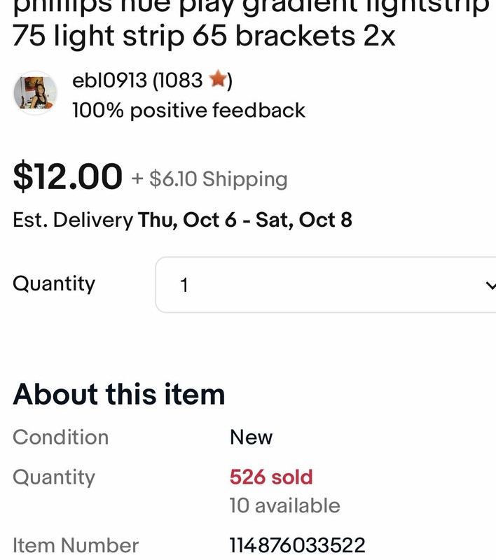 Generic Brackets for Philips hue play gradient lightstrip Mounting brackets 2X gallery