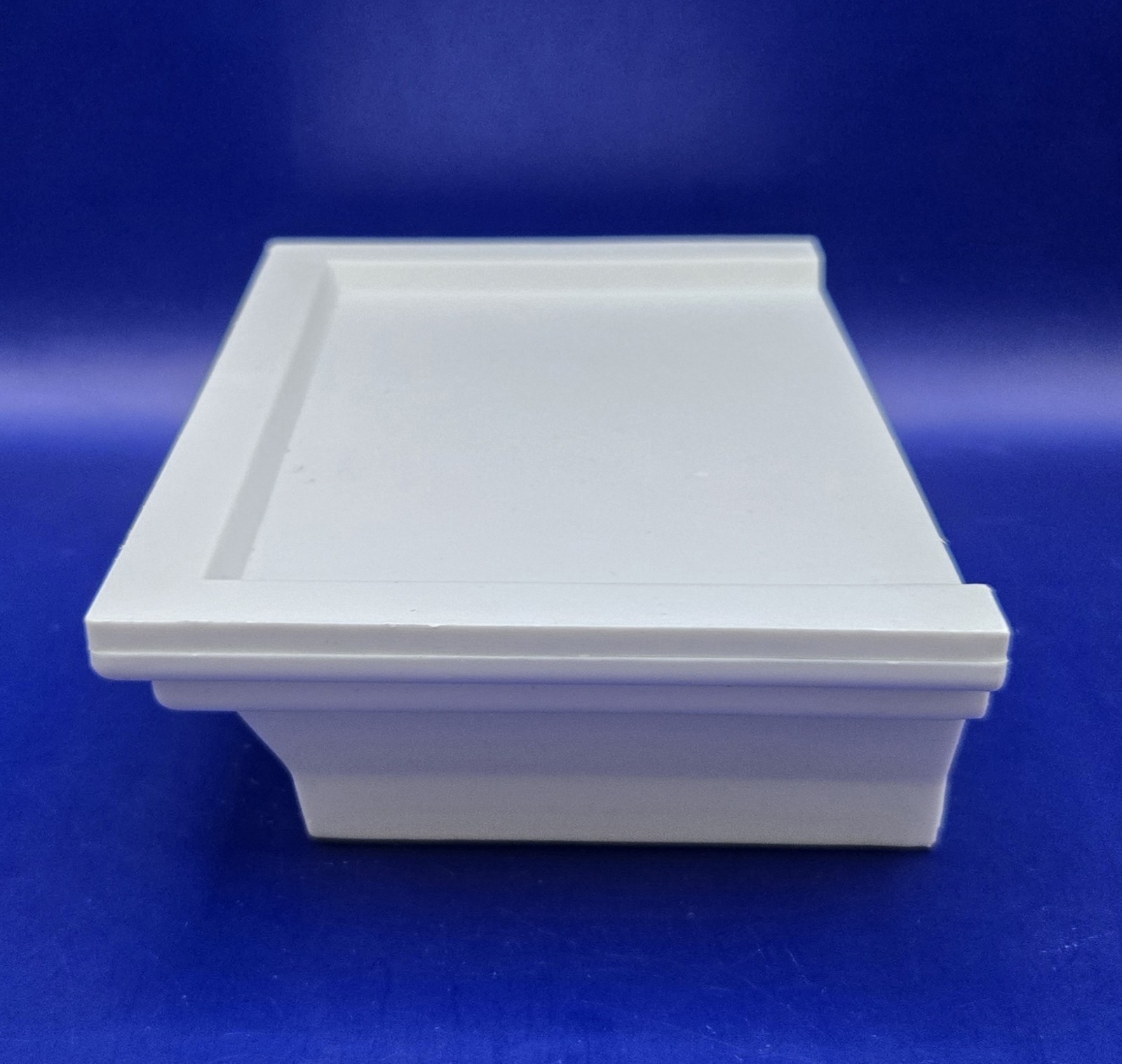 Small White Plastic Wall Mounted Decor Shelf ~ 6" Length x 4" Width x 2" Height gallery
