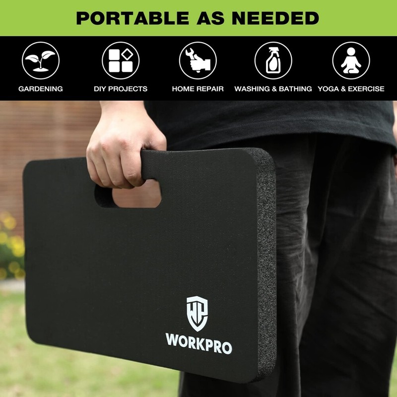 WORKPRO 2PC Extra Thick Kneeling Pad Soft Foam Cushioning Large Foam Kneeler Mat gallery