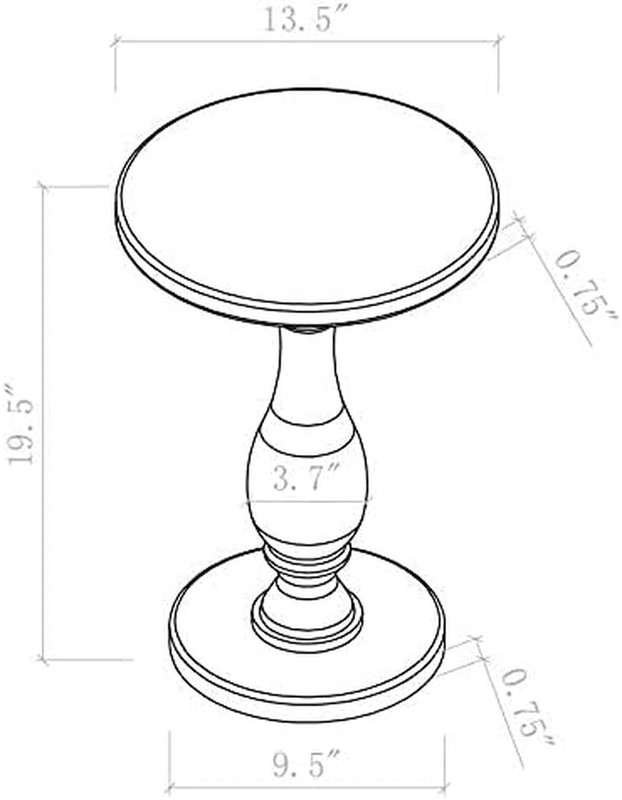 Modern Acrylic End Table - Clear Round Top Nightstand for Living Room & Bedroom gallery