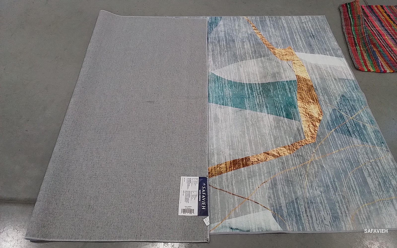 BLUE / GOLD 5'-0" x 8'-0" Back Stain Rug, Reduced Price 1172803131 STM836M-5 gallery