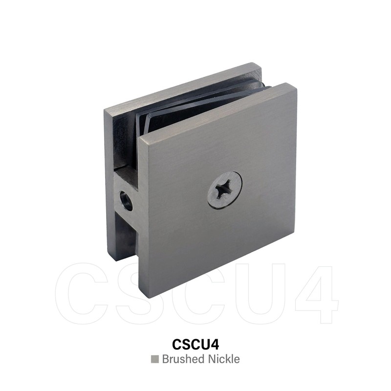CEL 2" x 2" inch Solid Brass Glass to Glass Square Shower Door Clamp gallery