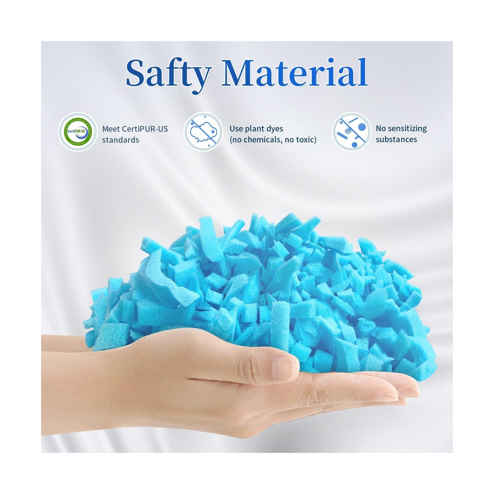 Bean Bag Filler, 50lbs Shredded Memory Foam Filling, Soft Pillow Stuffing Bea... gallery