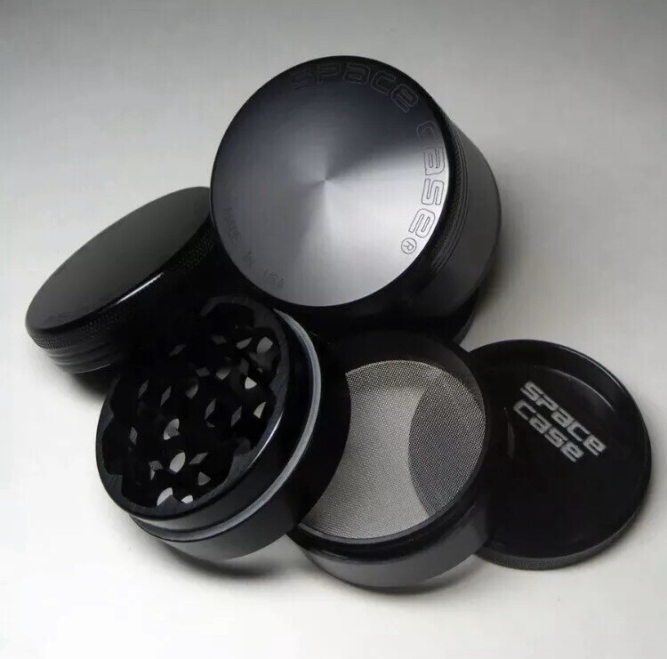 SPACE CASE Grinder Magnetic Herb - Medium 2.5 inch (BLACK) 4 Pcs - US SELLER gallery