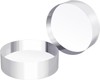 Acrylic round Display Block, 2 Pieces 3 X 3 X 1 Inches Edge Polished Clear Displ gallery