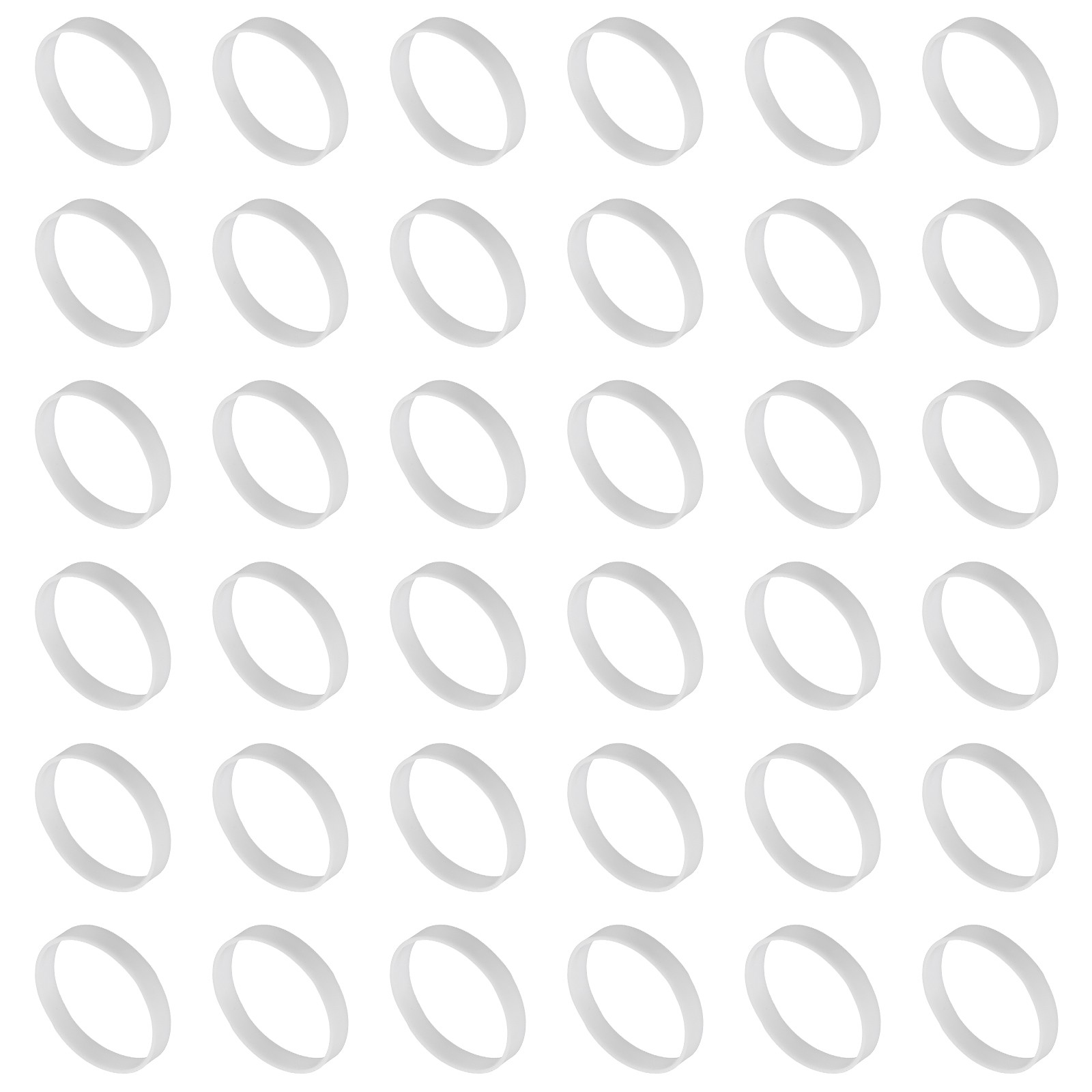 60Pcs Silicone Rubber Bands30mm/1.2" Rubber Bands Rings Cable Ties White gallery