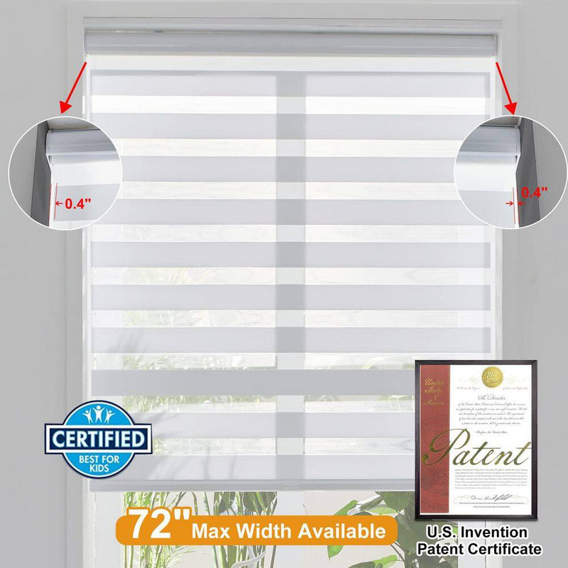 High Quality White Cordless Light Control Free Stop Polyester 77 In. Cell Layers gallery