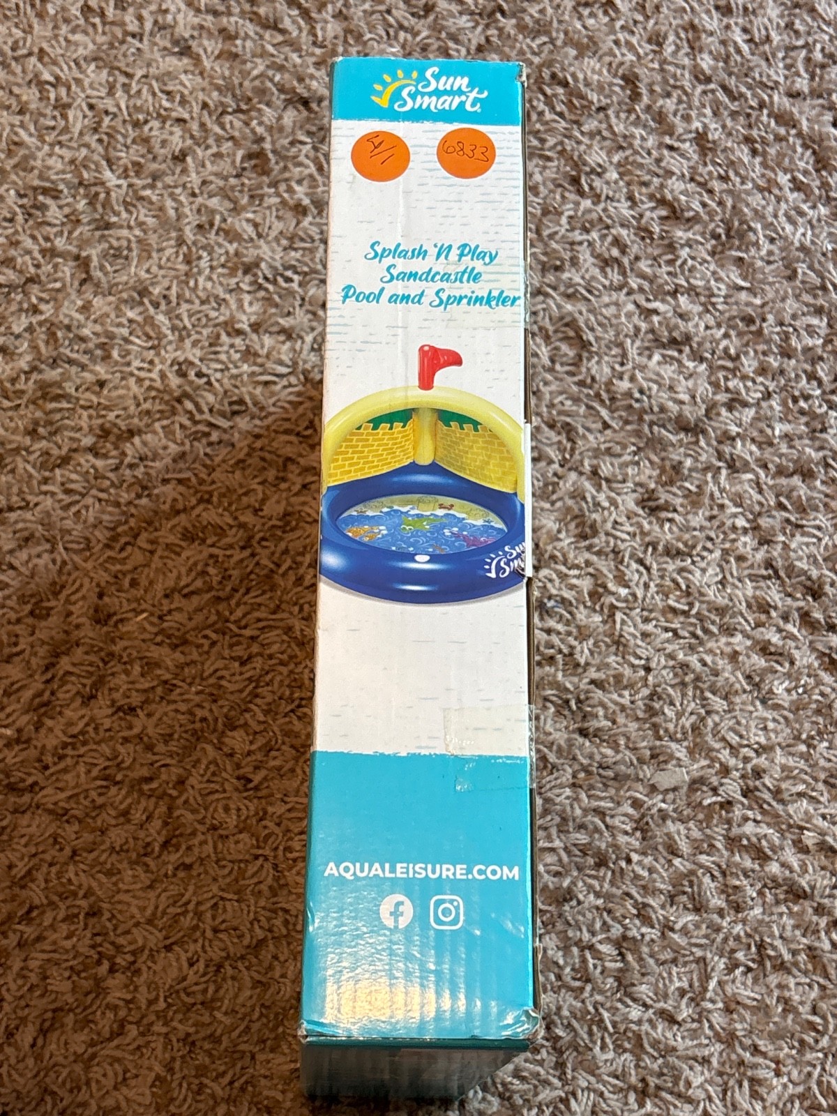 Sun Shield Sun Smart 36" Splash'n Play Sandcastle Pool Sprinkler with Canopy NEW gallery